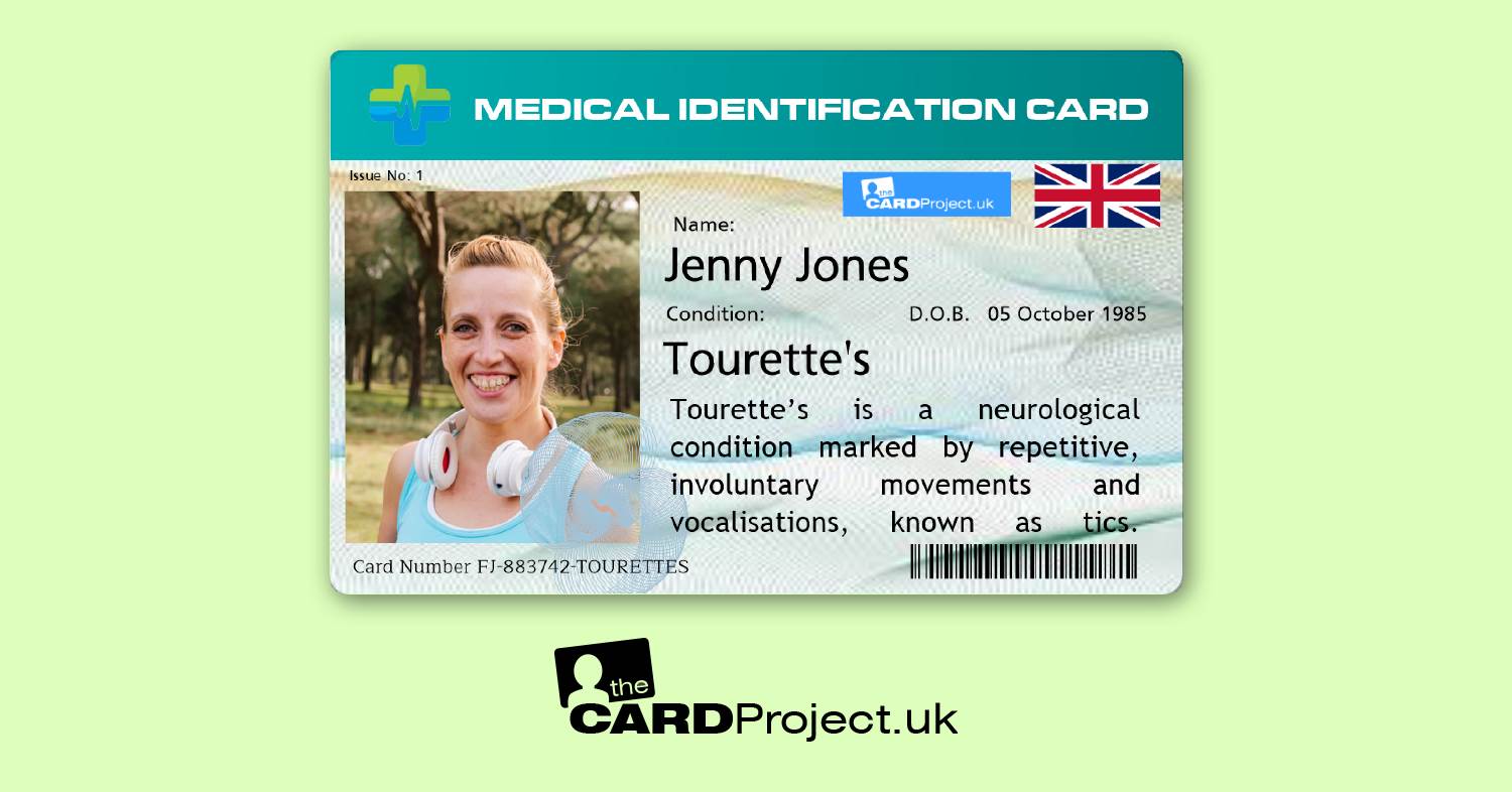 Tourettes Prem Photo Medical ID Card  (FRONT)